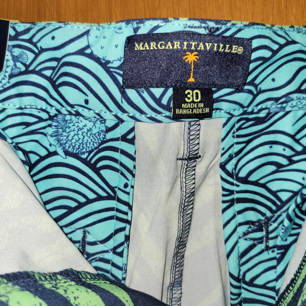 Margaritaville Palm Print Shorts UPF 30+ Quick Dry 4-Way Stretch - 30 - NWT - Picture 7 of 8